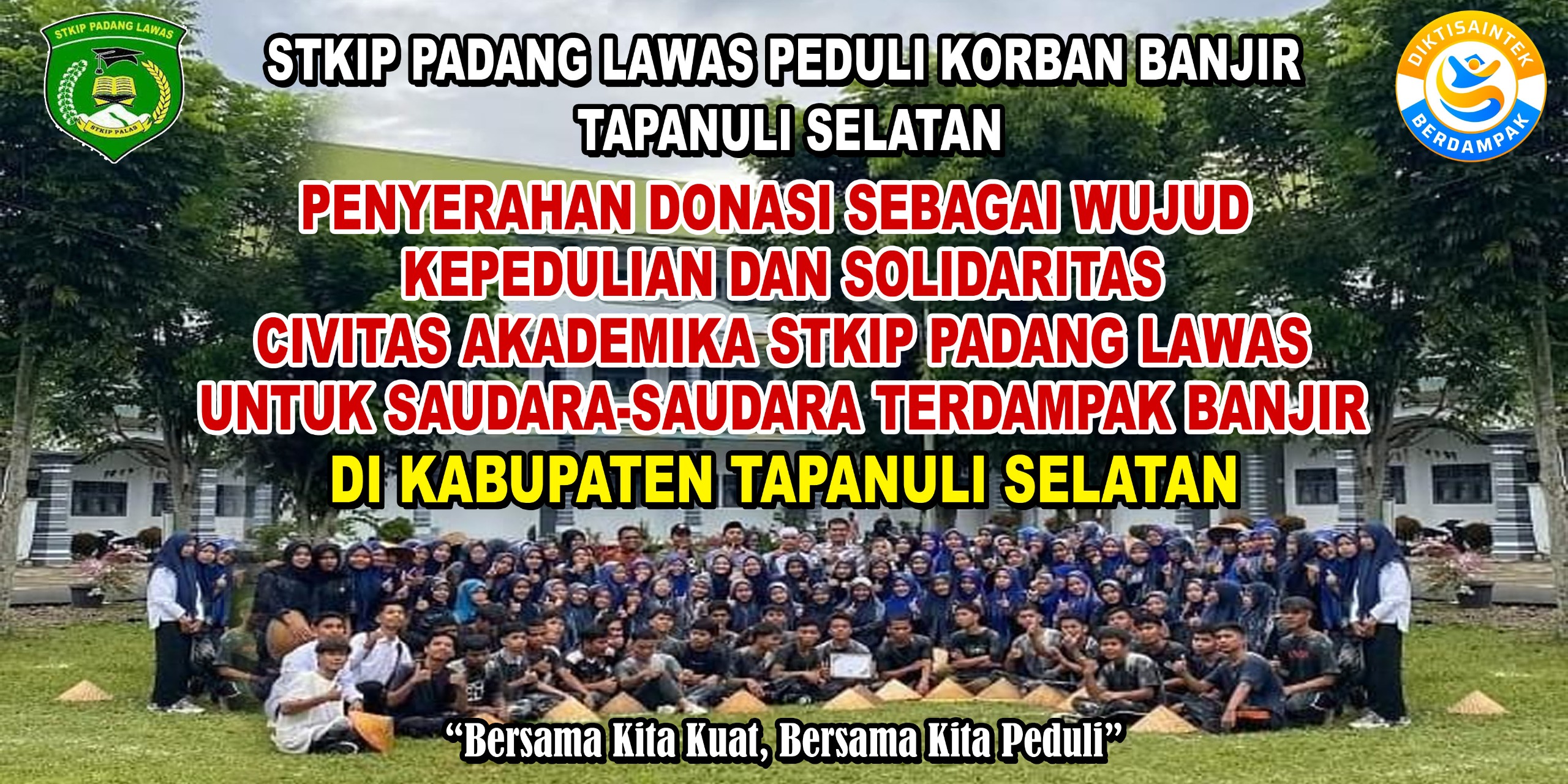 STKIP Padang Lawas SPeduli Korban Banjir Tapanuli Selatan